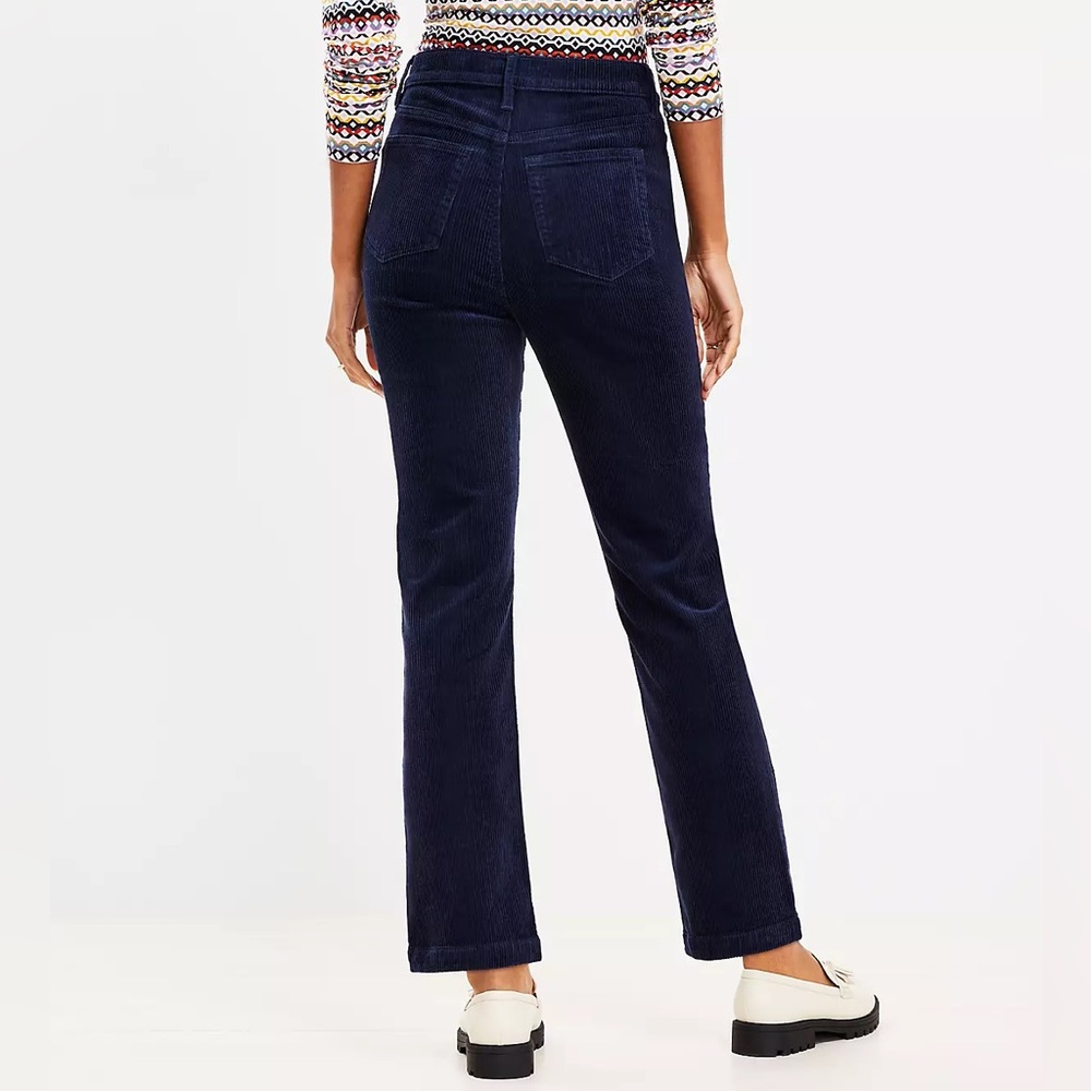 LOFT Women's Dark Blue Corduroy Pants